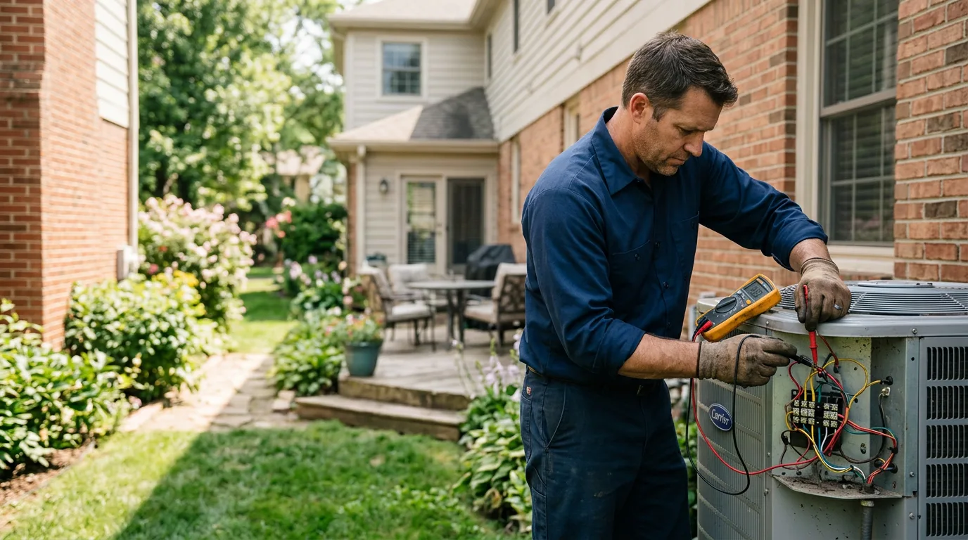 HVAC technician working near Blue Point, NY